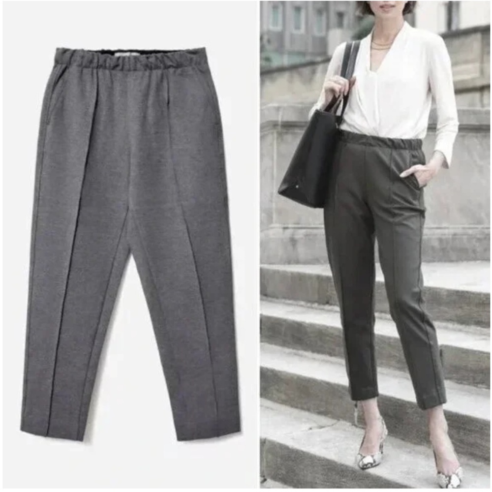 Everlane The Dream‎ Pant Trouser Knit | Heathered Charcoal Gray| S